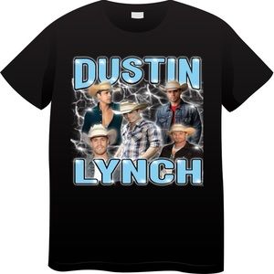 Dustin Lynch country Music Cowboy T Shirt S-XL Rap Tee